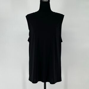 FABLETICS Tank Top Women's Medium Black Sleeveless Jersey Stretch Athleisure